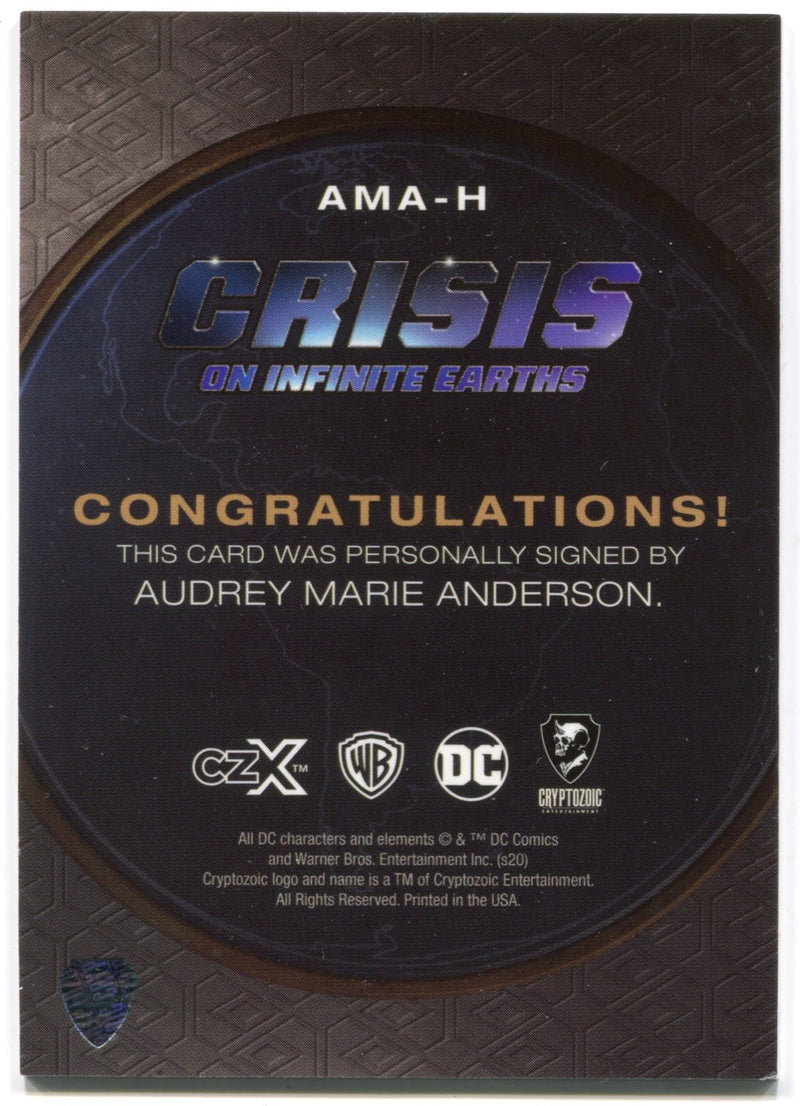CZX Crisis on Infinite Earths AMA-H Audrey Marie Anderson Harbinger Autograph Ca - TvMovieCards.com