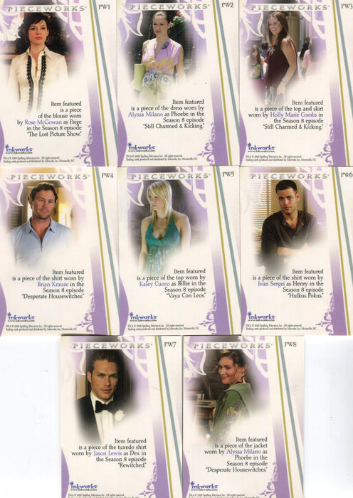 Charmed Destiny Pieceworks Costume Card Set PW1 thru PW8 - TvMovieCards.com