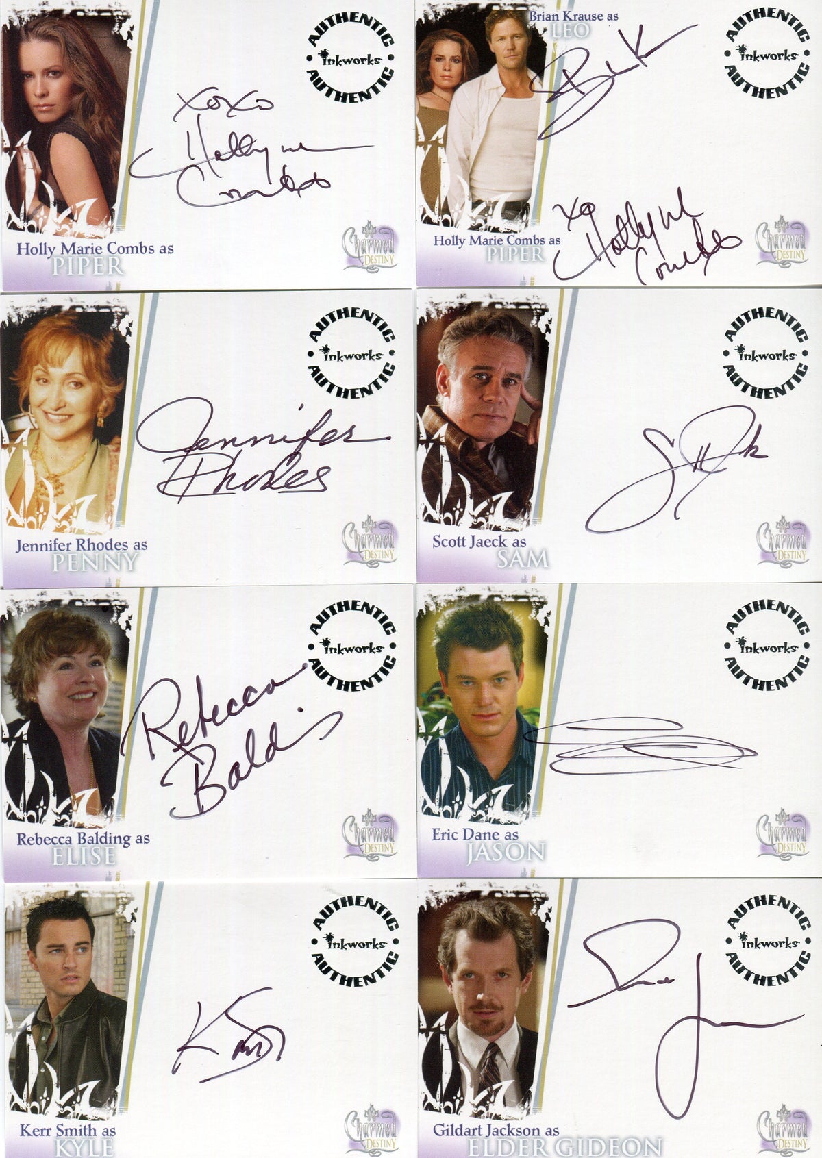 Charmed Destiny Autograph Card Set A-1 thru A-11 plus CL-1 ...