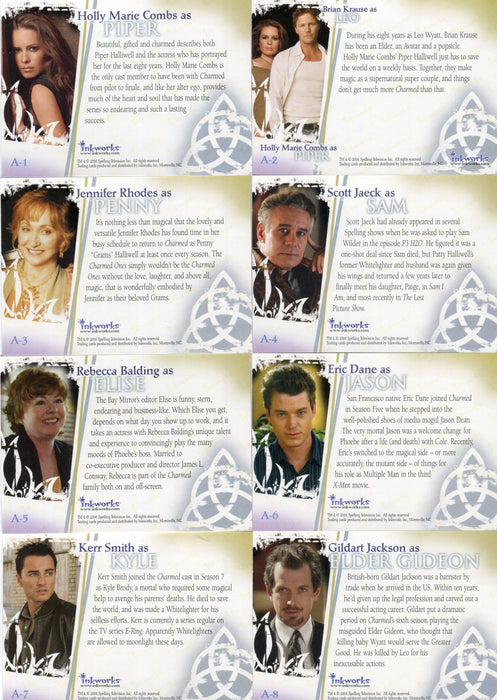 Charmed Destiny Autograph Card Set A-1 thru A-11 plus CL-1 - TvMovieCards.com