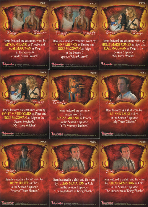 Charmed Connections Pieceworks Costume Card Set PWC1 - PWC9 + 4 Variants - TvMovieCards.com