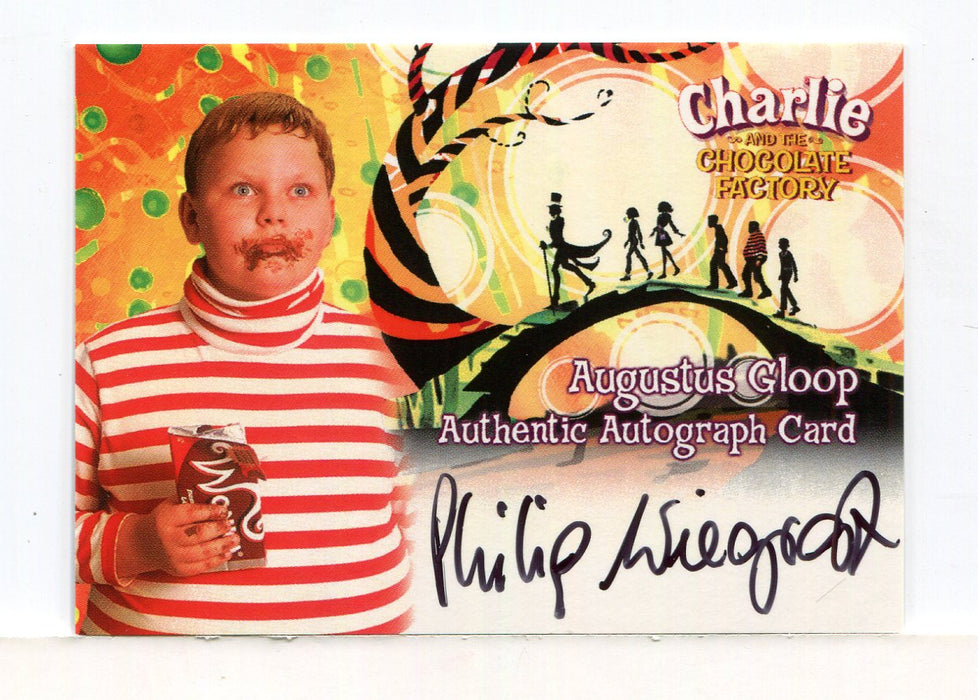 Charlie & Chocolate Factory Philip Wiegratz as Augustus Gloop Autograph Card - TvMovieCards.com