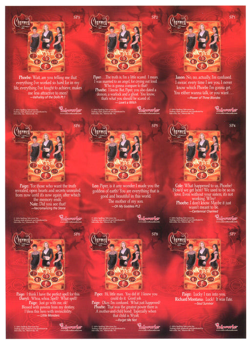 Charmed Connections Limited Under Their Spell Uncut Mini Press Sheet #117 of 299 - TvMovieCards.com