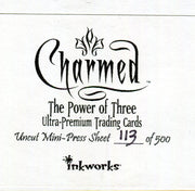Charmed The Power of Three Limited Edition Uncut Mini Press Sheet #113 of 500 - TvMovieCards.com