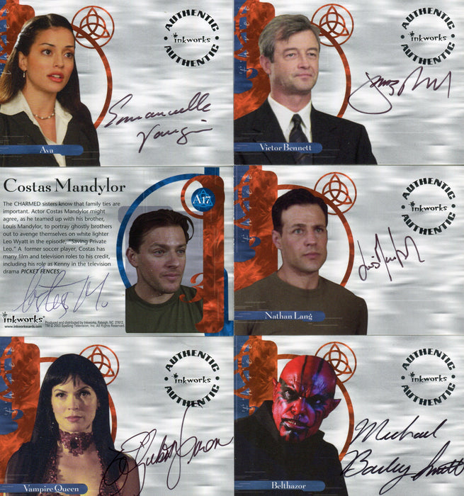 Charmed The Power of Three Autograph Card Set 14 Different Cards - TvMovieCards.com