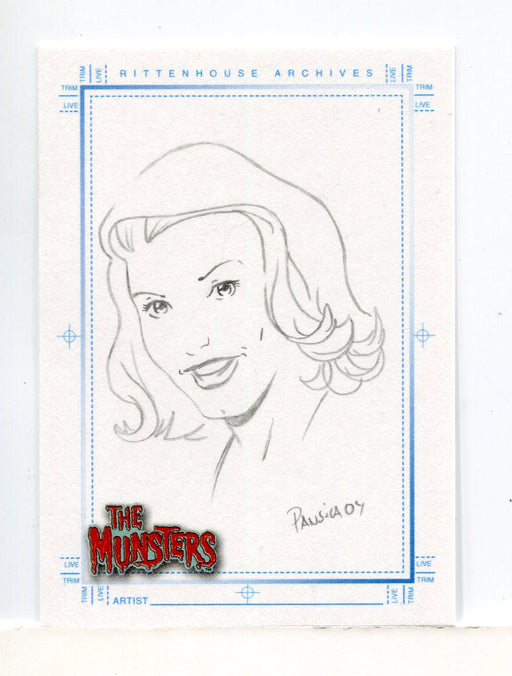 Munsters (2005) Artist Eduardo Pansica Autograph Sketch Card Marilyn Munster - TvMovieCards.com