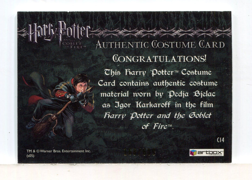 Harry Potter and the Goblet of Fire Igor Karkaroff Costume Card HP C14 #168/800 - TvMovieCards.com