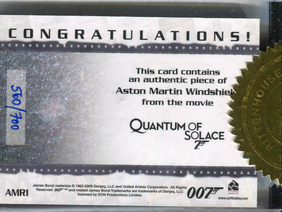 James Bond Archives 2009 Edition Aston Martin Windshield AMR1 Relic Card 560/700 - TvMovieCards.com