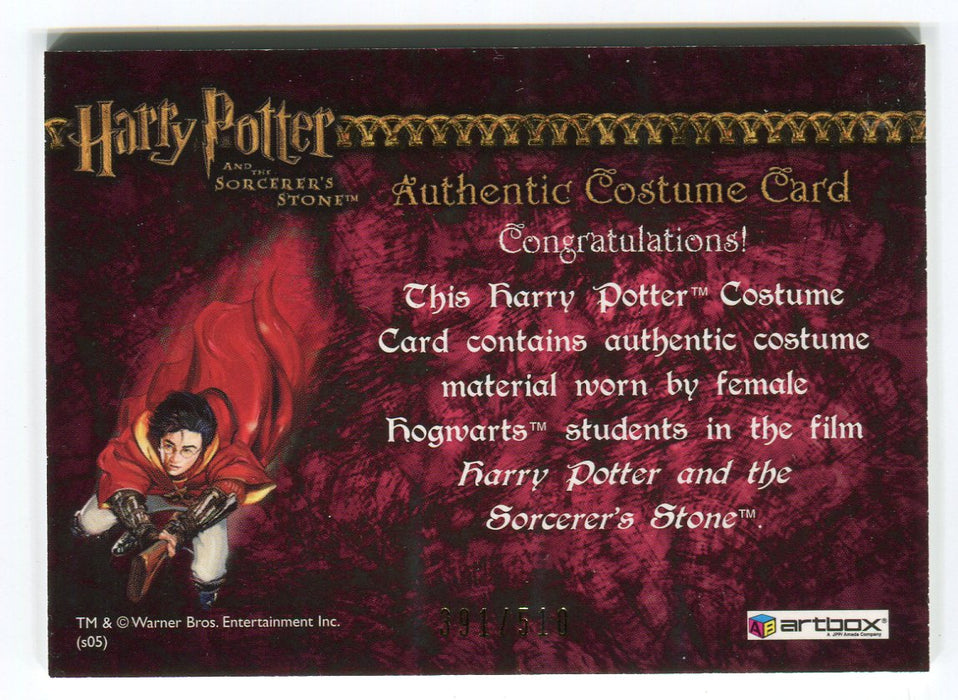 Harry Potter Sorcerer's Stone Female Hogwarts Students Costume Card HP #391/510 - TvMovieCards.com