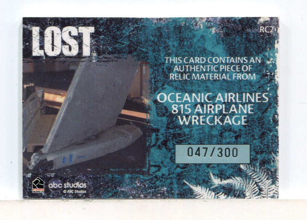 Lost Relics Oceanic Airlines 815 Airplane Wreckage Relic Prop Card RC2 #047/300 - TvMovieCards.com