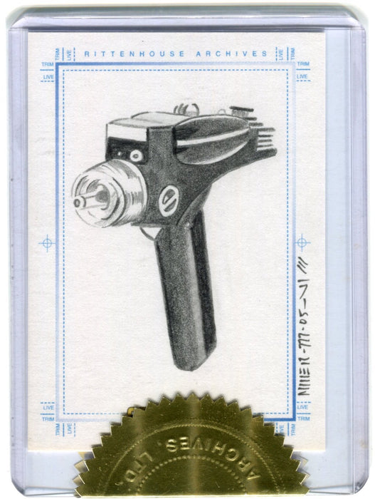 Star Trek TOS Art & Images Case Topper Steven Miller Phaser Artist Sketch Card - TvMovieCards.com