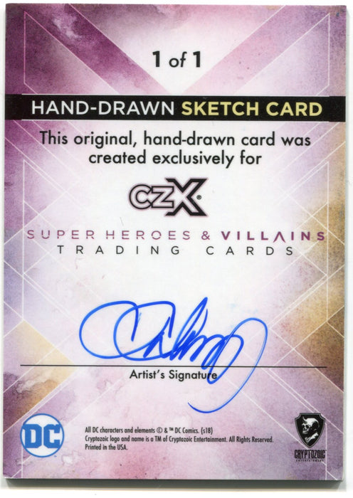 DC Comics CZX Super Heroes & Super-Villains Artist Sketch Card by Carlos Cabaleiro - TvMovieCards.com