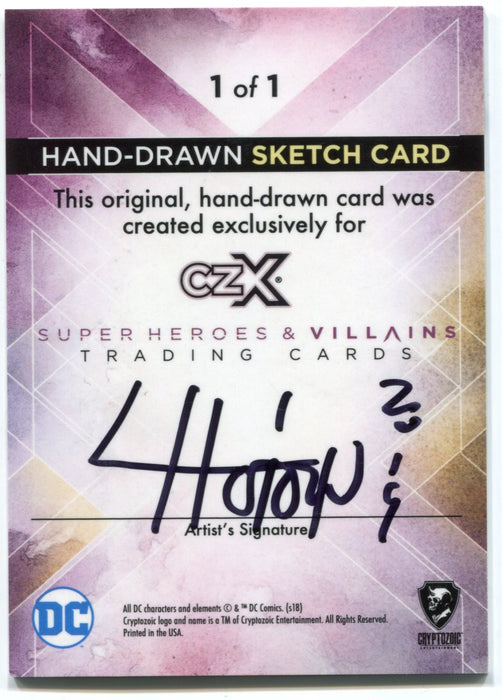 DC Comics CZX Super Heroes & Super-Villains Artist Sketch Card by Lee Horton - TvMovieCards.com