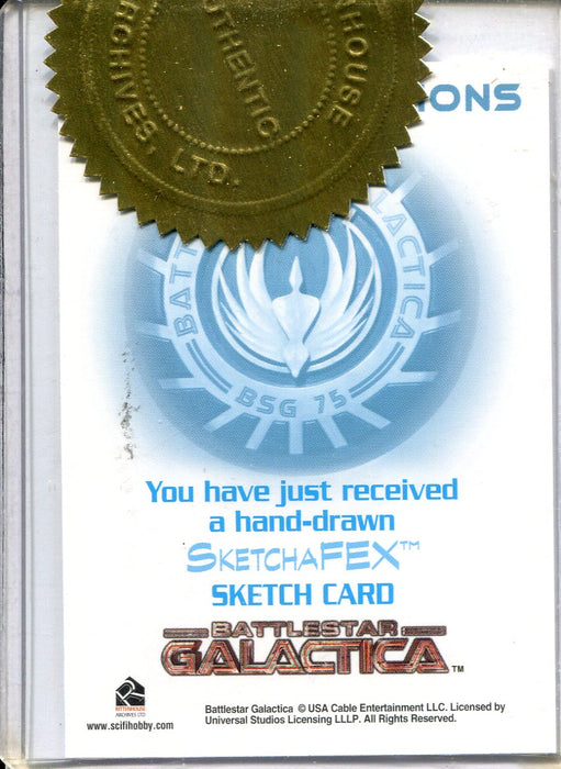 Battlestar Galactica Premiere Sketch Case Card by Chris Henderson - TvMovieCards.com