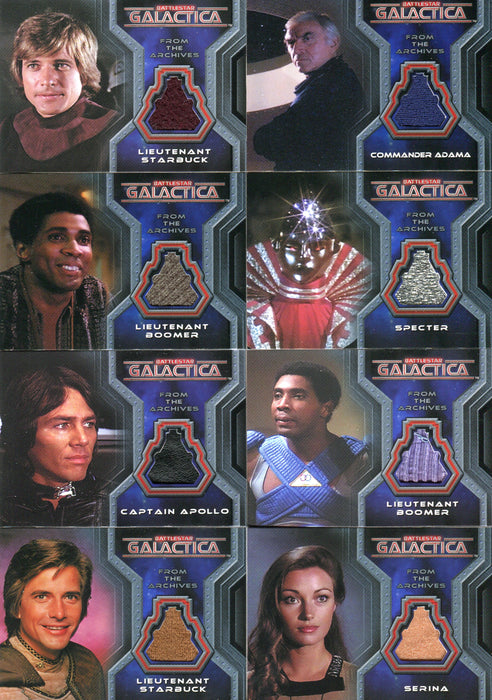 Battlestar Galactica Colonial Warriors Costume Card Set CC2 thru CC12 - TvMovieCards.com