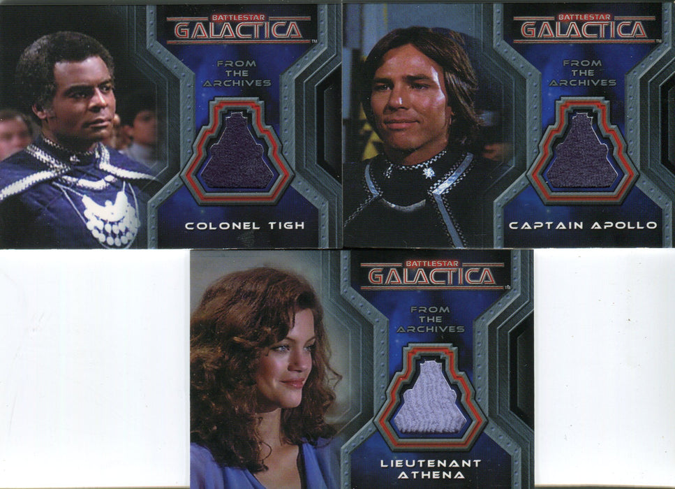 Battlestar Galactica Colonial Warriors Costume Card Set CC2 thru CC12 - TvMovieCards.com