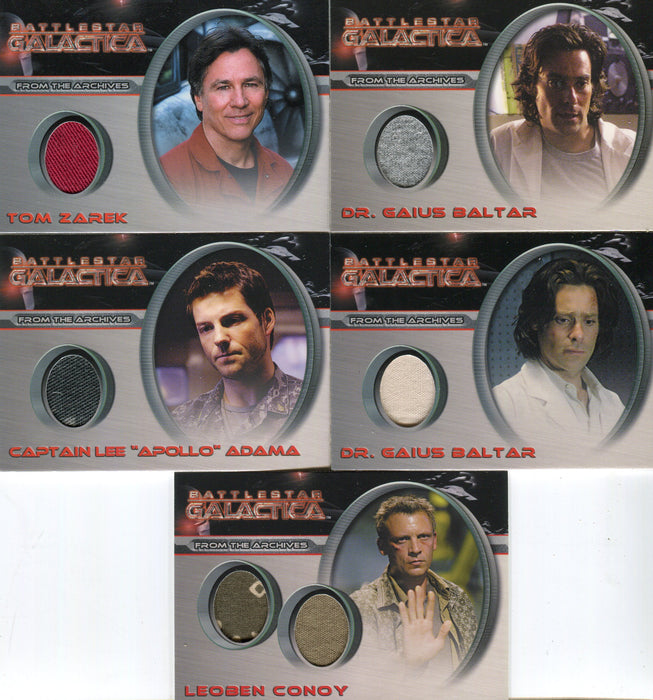 Battlestar Galactica Season One Costume Card Set CC9 thru CC20 and DC1 - TvMovieCards.com