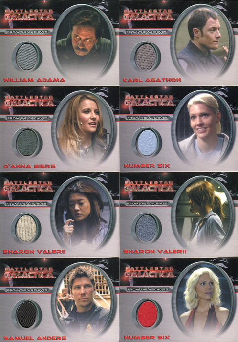 Battlestar Galactica Season Three Costume Card Set CC32 - CC40 + DC4 - DC6 - TvMovieCards.com