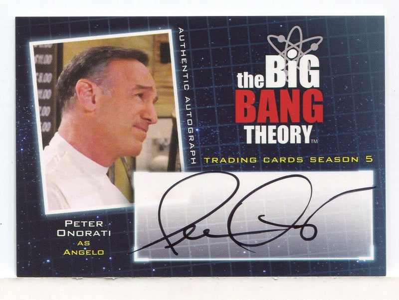 Big Bang Theory Season 5 Peter Onorati as Angelo Autograph Card A17 - TvMovieCards.com