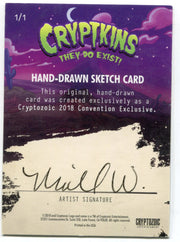 2018 Crypt kins Sketch Trading Card by Niall Westerfield Convention Exclusive - TvMovieCards.com