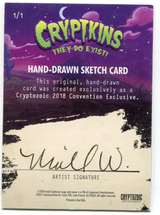 2018 Crypt kins Sketch Trading Card by Niall Westerfield Convention Exclusive - TvMovieCards.com