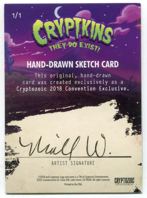 2018 Crypt kins Sketch Trading Card by Niall Westerfield Convention Exclusive - TvMovieCards.com