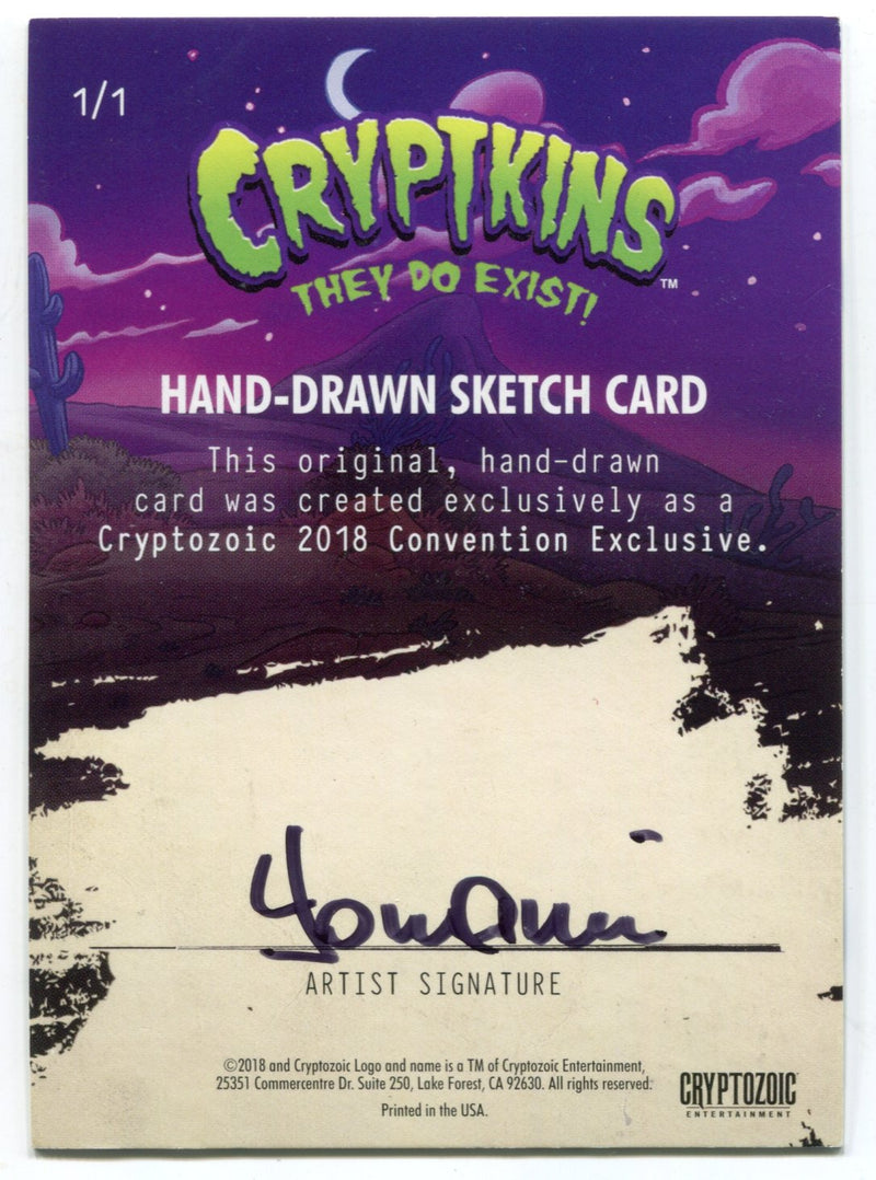 2018 Crypt kins Sketch Trading Card by Yonami Convention Exclusive Cryptozoic - TvMovieCards.com