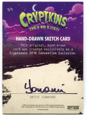 2018 Crypt kins Sketch Trading Card by Yonami Convention Exclusive Cryptozoic - TvMovieCards.com