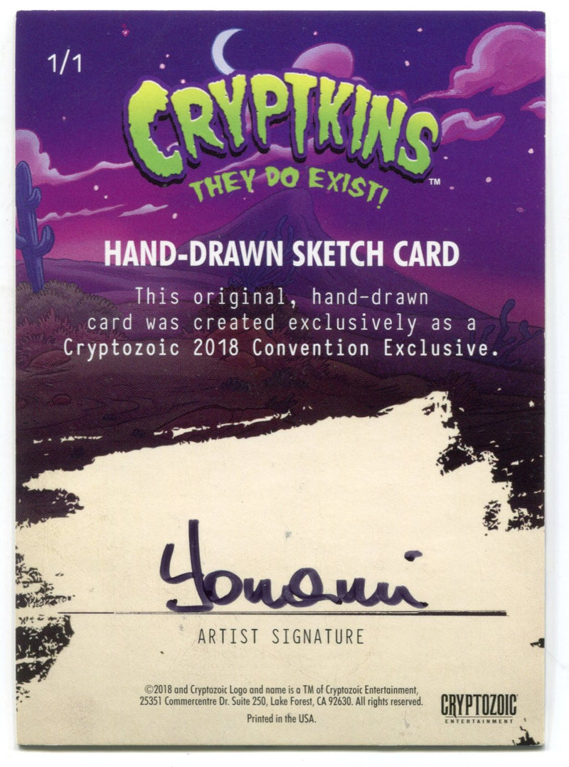 2018 Crypt kins Sketch Trading Card by Yonami Convention Exclusive Cryptozoic - TvMovieCards.com
