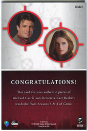 Castle Seasons 3 & 4 Oversized Dual Wardrobe OM25 Costume Card Cryptozoic - TvMovieCards.com