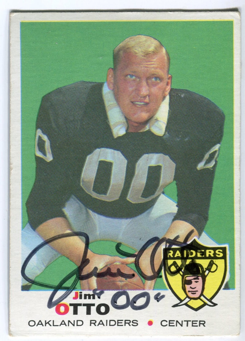 1969 Topps Football Autographed Signed Trading Card #163 Jim Otto Raiders - TvMovieCards.com