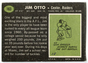 1969 Topps Football Autographed Signed Trading Card #163 Jim Otto Raiders - TvMovieCards.com