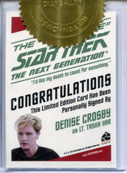 Star Trek TNG Heroes & Villains Denise Crosby Autograph Card - TvMovieCards.com