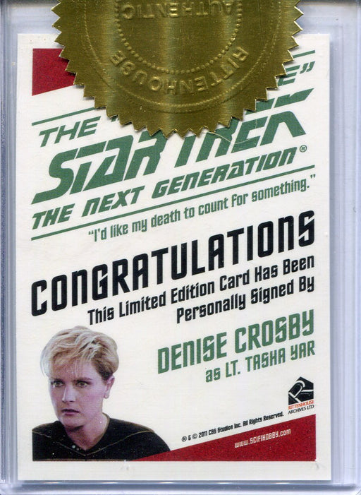 Star Trek TNG Heroes & Villains Denise Crosby Autograph Card - TvMovieCards.com
