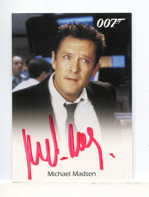 James Bond Mission Logs Michael Madsen as Damian Falco Autograph Card Red - TvMovieCards.com