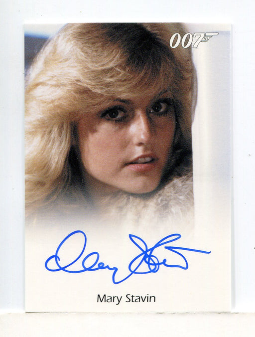 James Bond Autographs & Relics Mary Stavin as Kimberley Jones Autograph Card - TvMovieCards.com