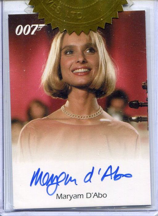 James Bond Quotable Maryam D'Abo Case Topper Autograph Card - TvMovieCards.com