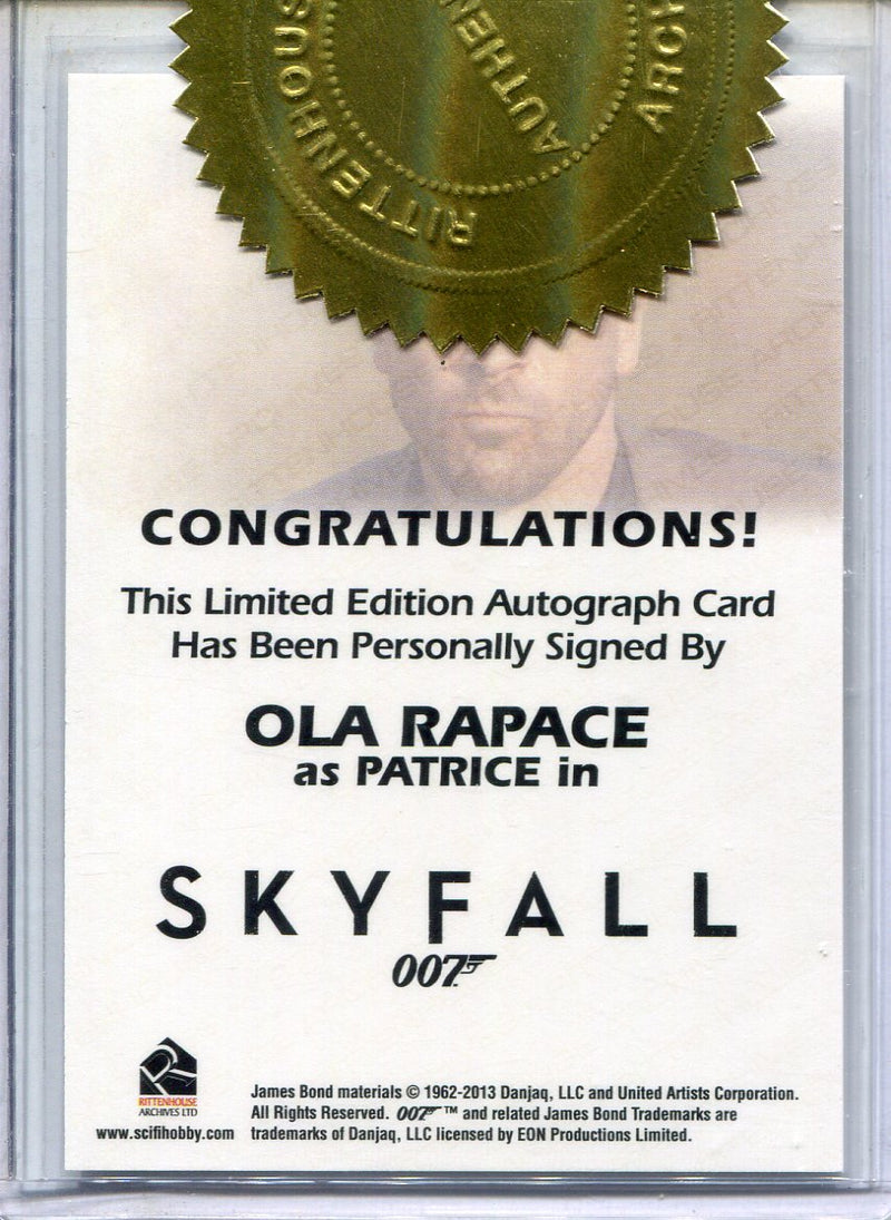 James Bond Autographs & Relics Ola Rapace Autograph Card - TvMovieCards.com