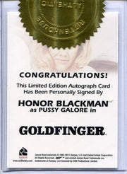 James Bond 50th Anniversary Series One Honor Blackman Incentive Autograph Card - TvMovieCards.com