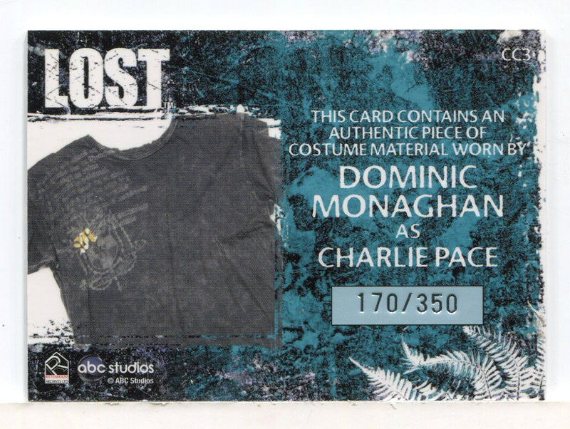 Lost Relics Dominic Monaghan as Charlie Pace Relic Costume Card CC3 #170/350 - TvMovieCards.com