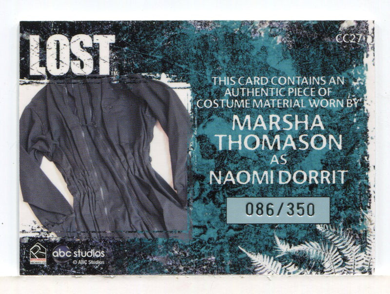 Lost Relics Marsha Thomason as Naomi Dorrit Relic Costume Card CC27 #086/350 - TvMovieCards.com