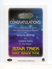 The Women of Star Trek Galyn Gorg as Korena Sisko Autograph Card 2010 - TvMovieCards.com