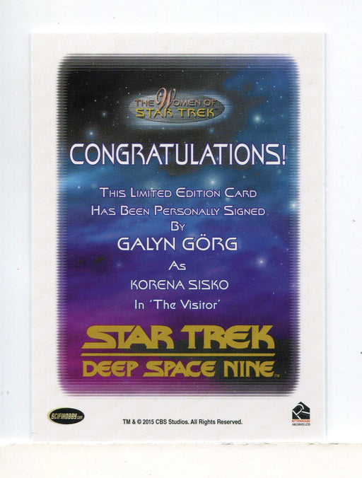 The Women of Star Trek Galyn Gorg as Korena Sisko Autograph Card 2010 - TvMovieCards.com