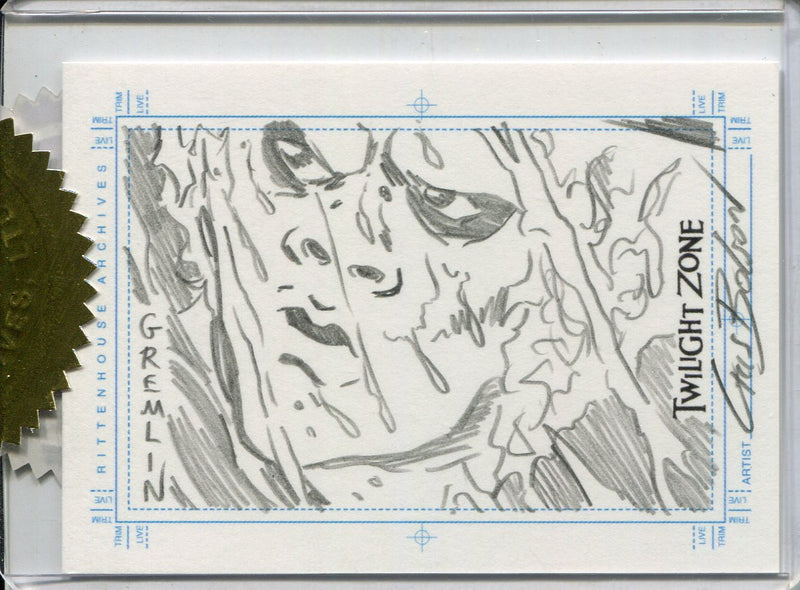 Twilight Zone 4 Science and Superstition Chris Bolson Artist Sketch Card Brain - TvMovieCards.com