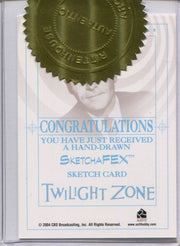 Twilight Zone 4 Science and Superstition Chris Bolson Artist Sketch Card Brain - TvMovieCards.com