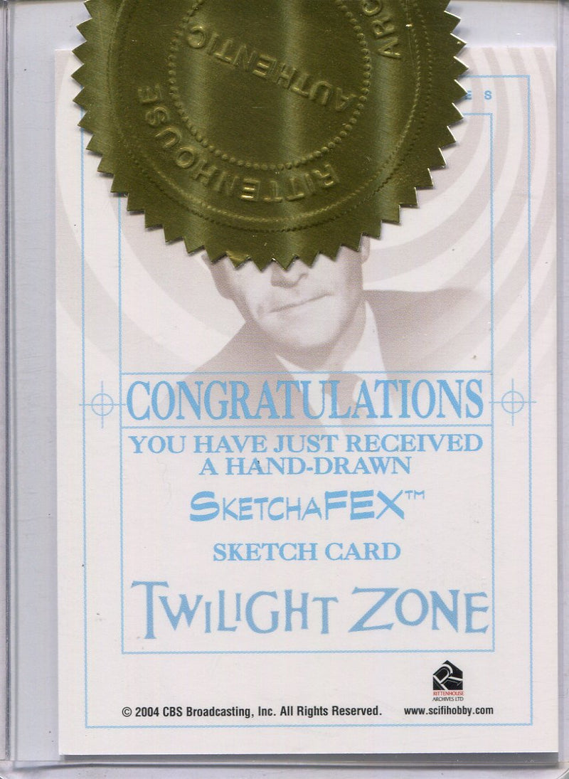 Twilight Zone 4 Science and Superstition Chris Bolson Artist Sketch Card Brain - TvMovieCards.com