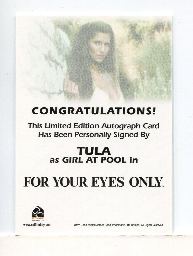 James Bond Archives Final Edition 2017 Tula Autograph Card - TvMovieCards.com
