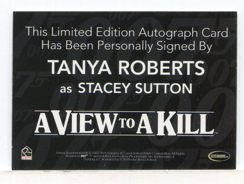 James Bond Archives Final Edition 2017 Tanya Roberts Gold Autograph Card - TvMovieCards.com