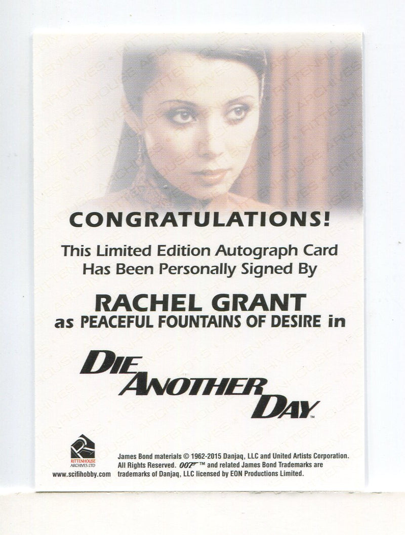 James Bond Archives Final Edition 2017 Rachel Grant Autograph Card - TvMovieCards.com