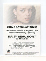 James Bond Archives Final Edition 2017 Daisy Beaumont Autograph Card - TvMovieCards.com